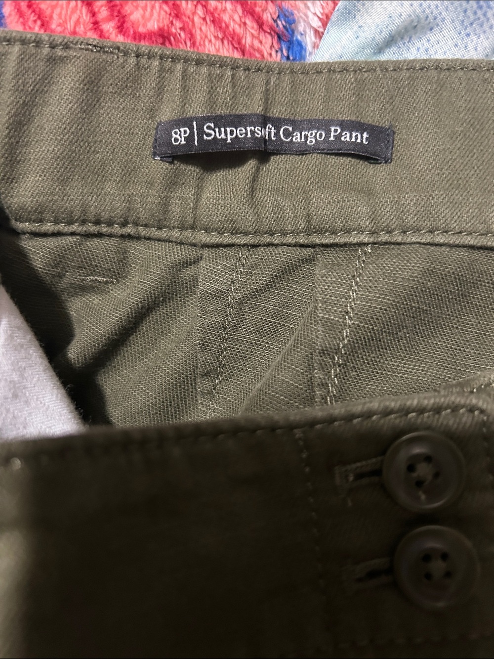 Talbots Olive Green Cargo Capri Pants - Picture 3 of 8